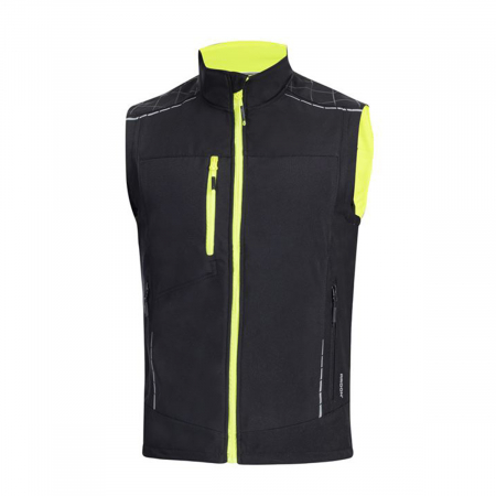 Imbracaminte de lucru - Vesta de lucru softshell VISION - negru/galben