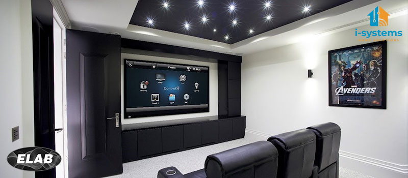 Sala home theatre Bucuresti, difuzoare invizibile ELAB I-Systems.ro