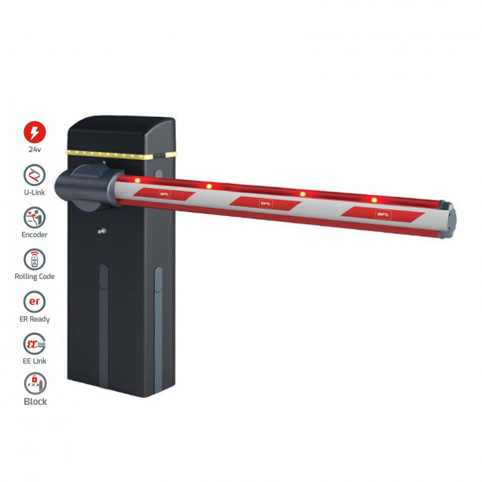 Bariera auto Bft Michelangelo BT-A80/A60, trafic intens, deschidere 8sec cu brat 8m/6m, 24V [4]