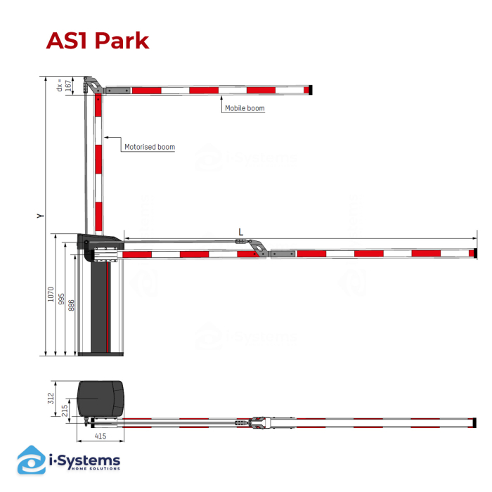 Bariera automata parcare Automatic Systems AS1 PARK, deschidere in 1.2s, brat pana la 4m, MCBF 10 mil. cicluri [3]