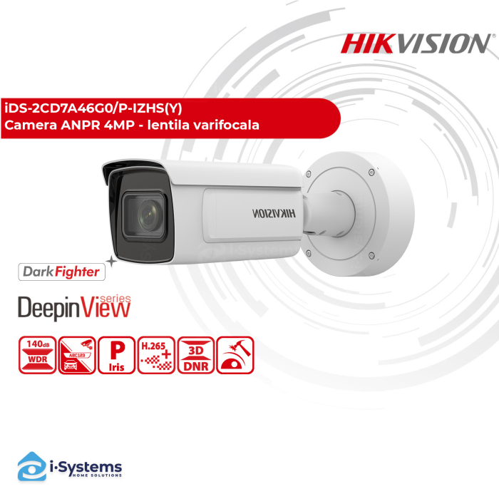Camera supraveghere video LPR ANPR Hikvision iDS-2CD7A46G0/P-IZHSY(2.8-12mm), 4MP, DeepinView DarkFighter, varifocala 2.8-12 mm, IR 50 m, IP67/IK10, PoE [4]