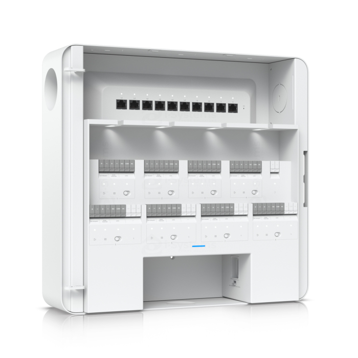 Centrala Control Acces UniFi EAH-8 Enterprise – Hub 8 Usi cu Switch Gigabit 10 Porturi, 8x PoE+ 190W Agregat, Alimentare AC/DC cu Intrare Backup Baterie Integrata, 10.000 Utilizatori | Cladiri de Biro [6]