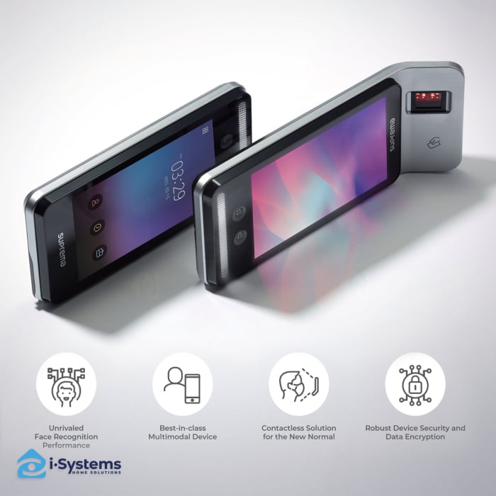 Terminal biometric multimodal Suprema FaceStation F2 FSF2-ODB, recunoastere faciala AI <0.5 s, RFID, NFC, BLE, 100.000 utilizatori, IP65 [5]