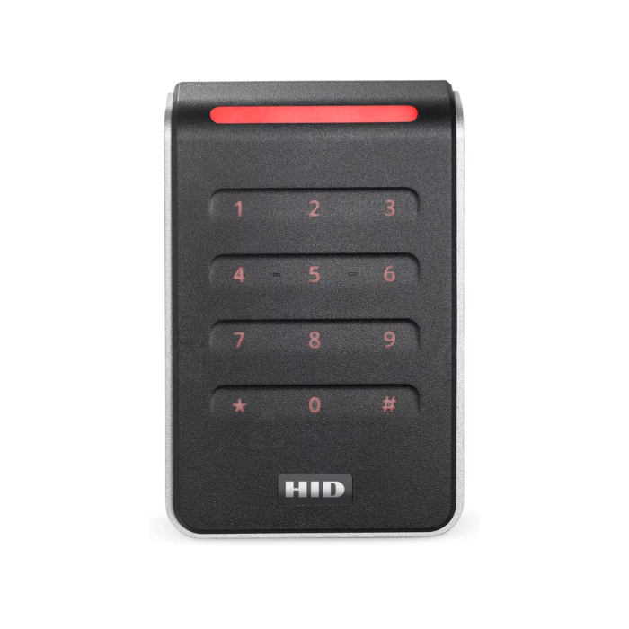 Cititor de proximitate HID Signo Reader 40K cu tastatura, RFID/NFC + BLE, OSDP Secure Channel, iCLASS/Seos/DESFire/Prox, 12Vdc, IP65 [2]