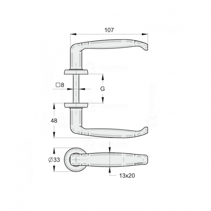 Clanta poarta pietonala FAC Cod MV/50, dimensiune tija 50-60mm [2]