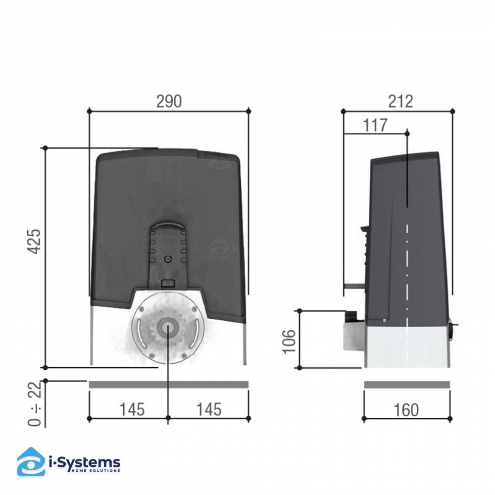 Kit automatizare poarta culisanta CAME BXV PLUS 8K01MS-040, 1000Kg, 20m/canat, 24V [7]