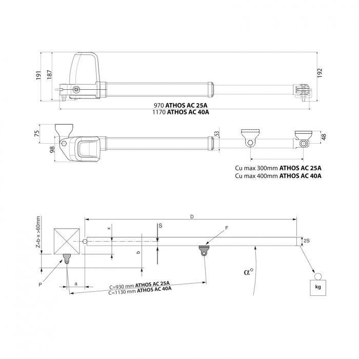 Kit automatizare porti batante, Bft Athos AC A40, 4m/canat, 400Kg/poarta, 230V [6]
