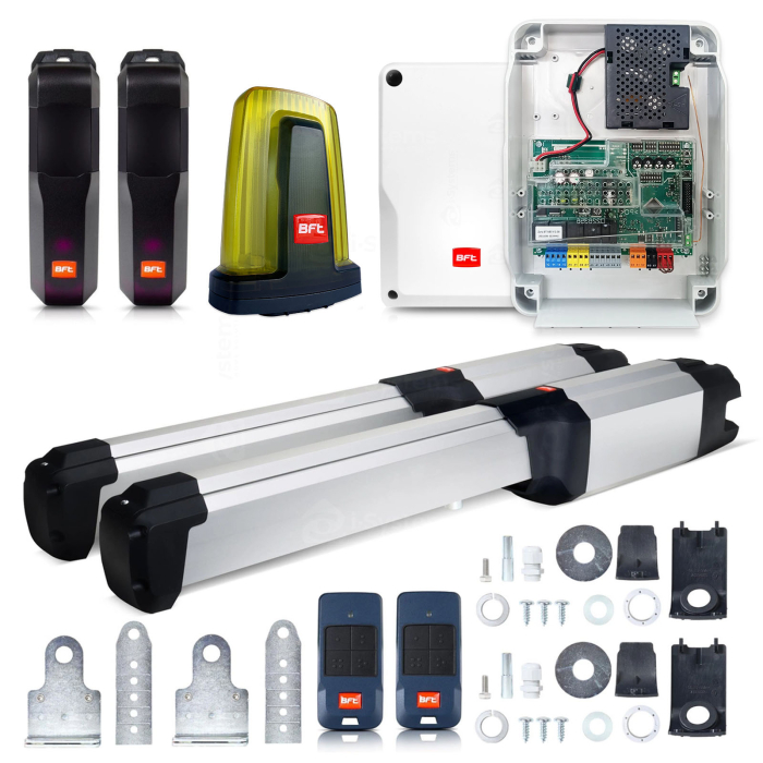 Kit automatizare porti batante BFT PHOBOS BT B25 INT, 3m/400kg, Zara BT, fotocelule, lampa LED, 2 telecomenzi 433MHz, 24V [1]