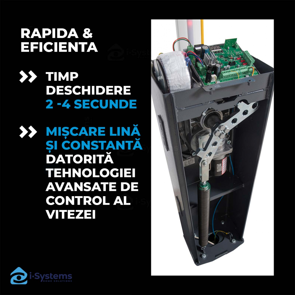 Kit bariera acces auto Came Gard LS4 FULL, brat 3.8m, utilizare intensiva, 1.5 mil. cicluri, 300 cicluri/h, 24Vdc [3]