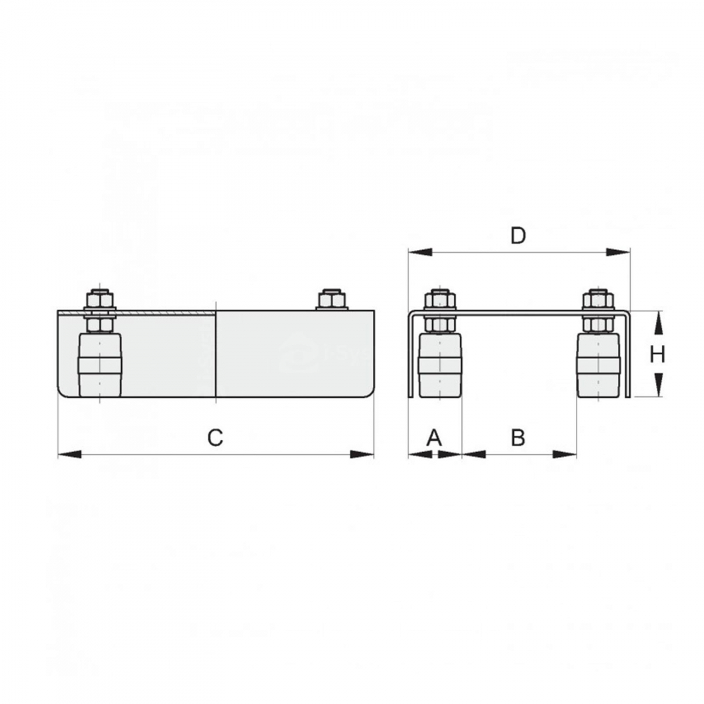 Kit feronerie poarta articulata FAC KA8104.490 Radius Invers, R=0.5m, deschidere utila 4.5m, 8 foi, deschidere la 90° [9]