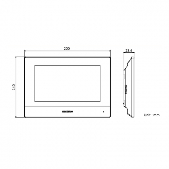Kit videointerfon IP Hikvision DS-KIS604-S, 1 familie, monitor 7", PoE WiFi 2.4 GHz, montaj aparent [10]