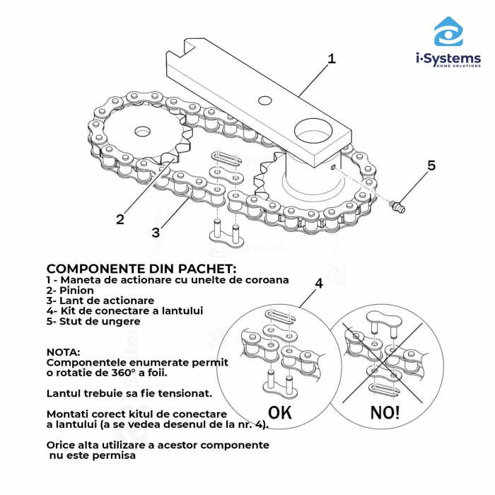 Mecanism Roger Technology LT301 pentru deschidere poarta batanta la 360 grade [2]