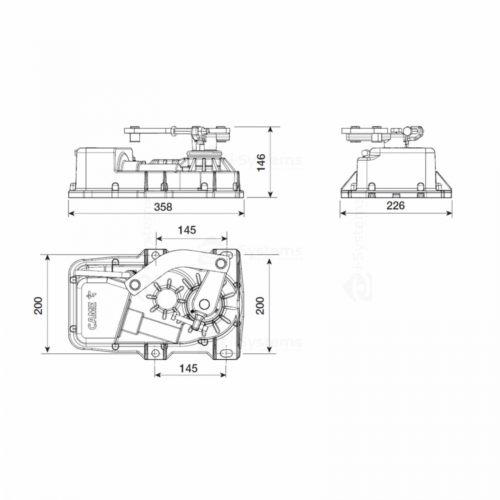 Motor automatizare poarta batanta Came FROG-X 801MI-0030 4m/canat, 400Kg, 24V brushless, MCBF [5]