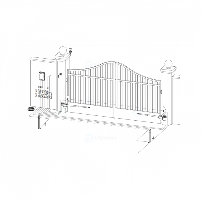 Motor automatizare poarta batanta Roger Technology MONOS4, 4m, 450Kg, 230V [2]