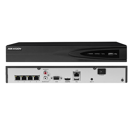 NVR Hikvision DS-7604NI-K1-4P, 4 canale, 12MP Ultra HD rezolutie 4K + 4 porturi PoE, H.265+ [2]