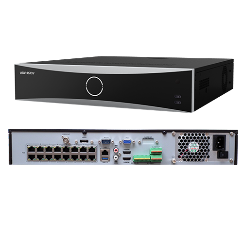 NVR Hikvision DS-7732NXI-I4-16P-S, 32 canale, 12MP 4K + 16 porturi PoE, AcuSense 'Deep Learning', alarma, H.265+ [3]