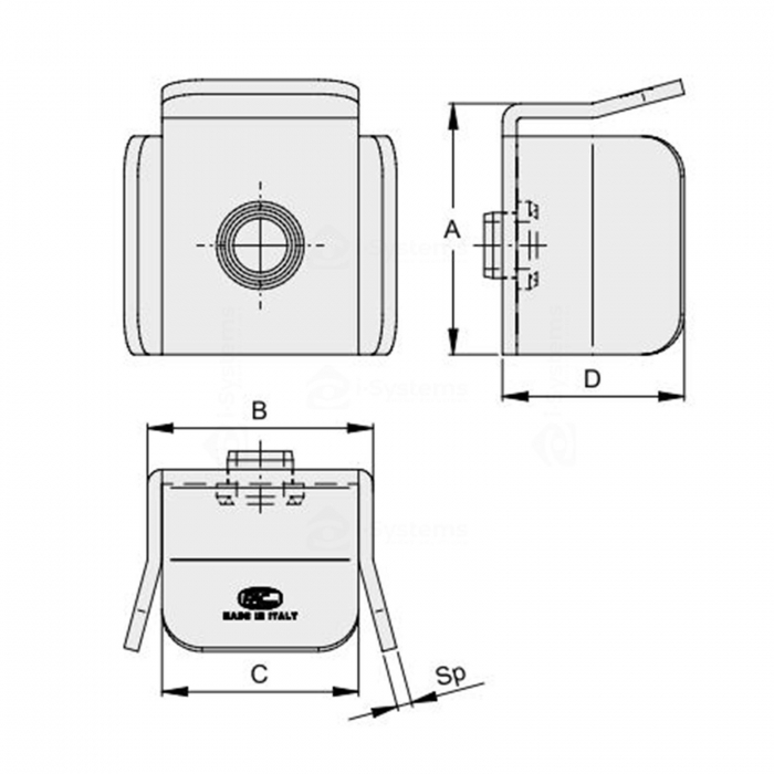 Opritor de cursa superior sudabil FAC Cod 357.60, compatibil cu profil 60mm, porti culisante [2]