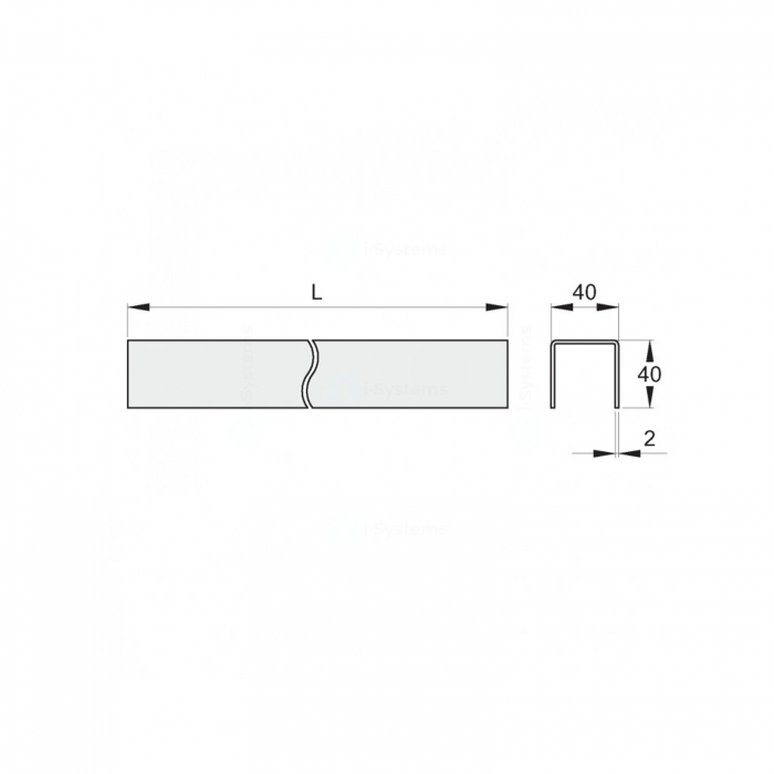 Profil de ghidare superior FAC VA5401, accesoriu feronerie al grupui telescopic [2]