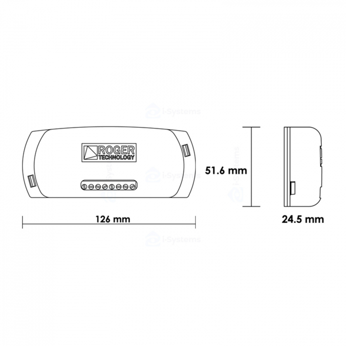 Receptor radio Roger Technology R93/RX2RC/1, 2 canale, 1000 coduri, 433.92 MHz, cod saritor [3]