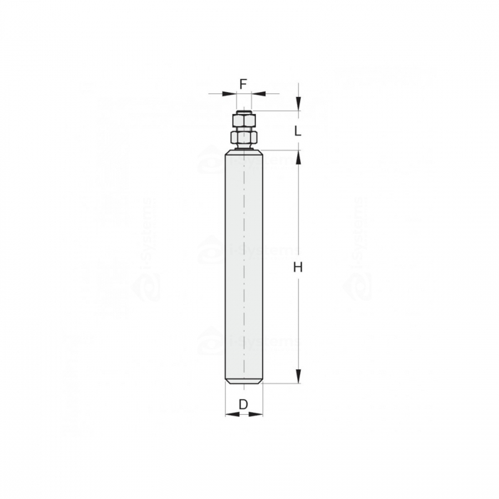 Rola lunga de ghidaj din teflon FAC Cod 118.4, D40x250mm, poarta culisanta [2]