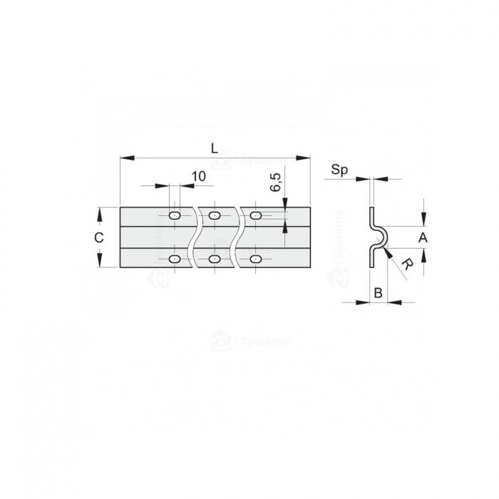 Sina culisanta zincata aplicata pe beton FAC Cod 716/ZF profil U, D16mm, 6m, poarta culisanta [2]