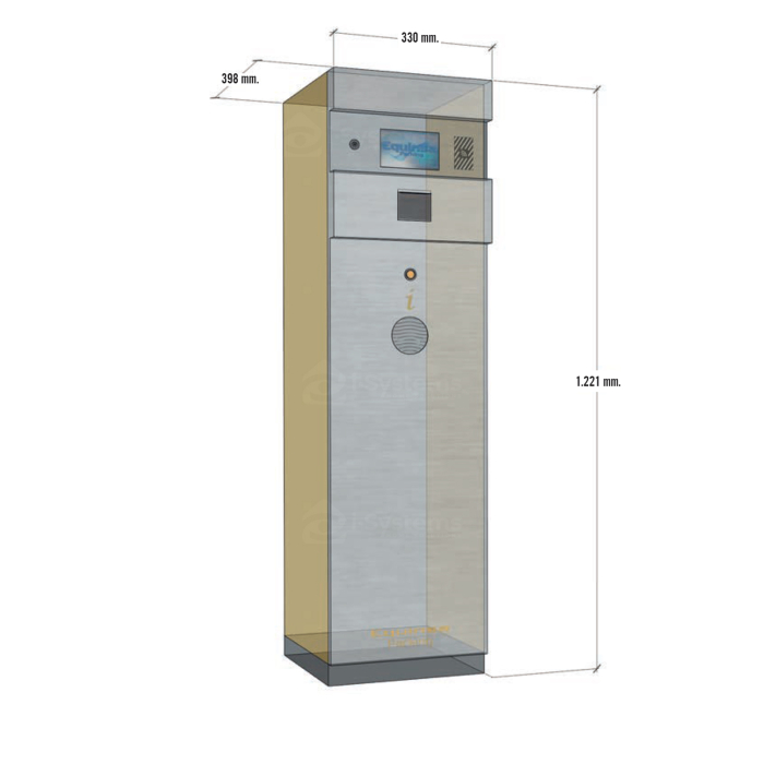 Terminal de iesire parcare Equinsa SENSE BC Scanner Exit Machine cu scanare ticket Barcode, cititor 2D si integrare ANPR [3]