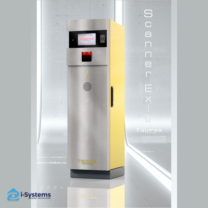 Terminal de iesire parcare Equinsa SENSE BC Scanner Exit Machine cu scanare ticket Barcode, cititor 2D si integrare ANPR [2]