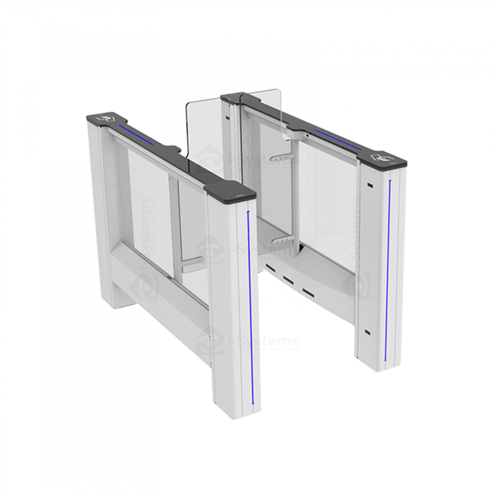 Turnichet poarta rapida glisanta speed-gate CAME Ozak PG 03 55, retractabila, aripi din sticla securizata, pasaj trecere de la 55cm [4]