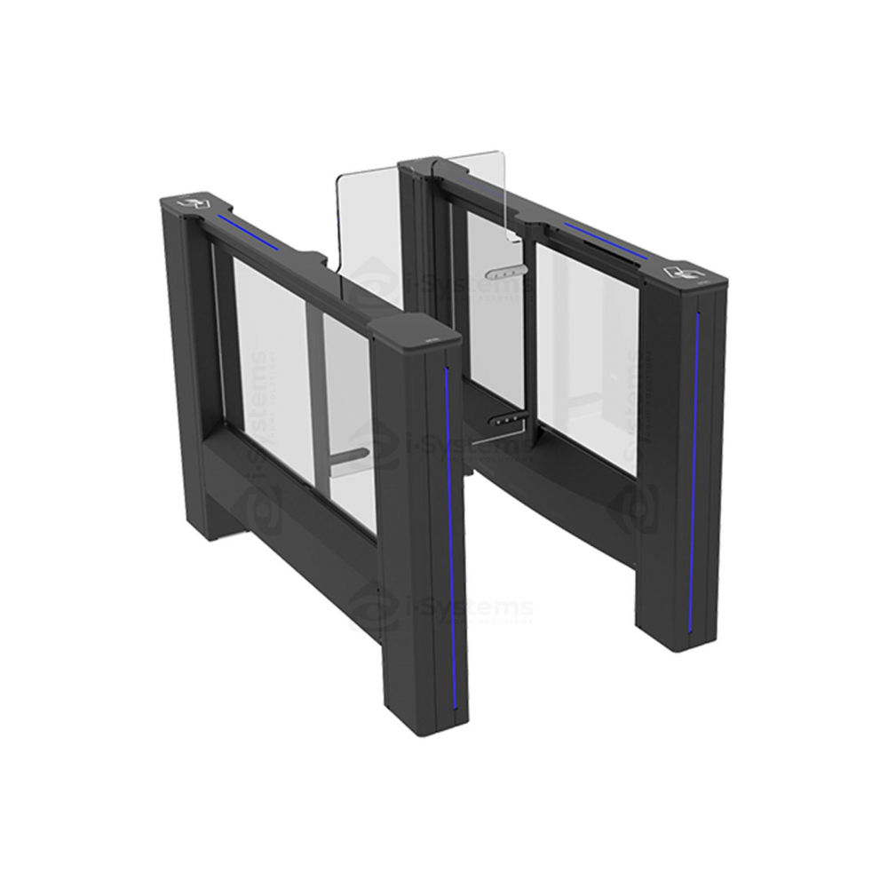Turnichet poarta rapida glisanta speed-gate CAME Ozak PG 03 55, retractabila, aripi din sticla securizata, pasaj trecere de la 55cm [6]