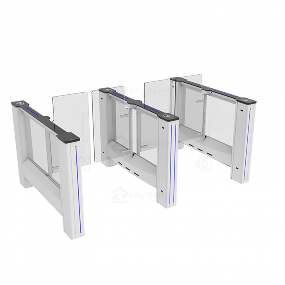 Turnichet poarta rapida glisanta speed-gate CAME Ozak PG 03 55, retractabila, aripi din sticla securizata, pasaj trecere de la 55cm [3]