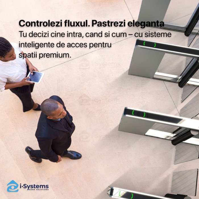 Turnichet poarta batanta speed gate TANSA Vision EDGE, MCBF 10 mil. Cicluri, 0.7sec deschidere, motor BLDC 24V, aripi 10mm sticla securizata [3]