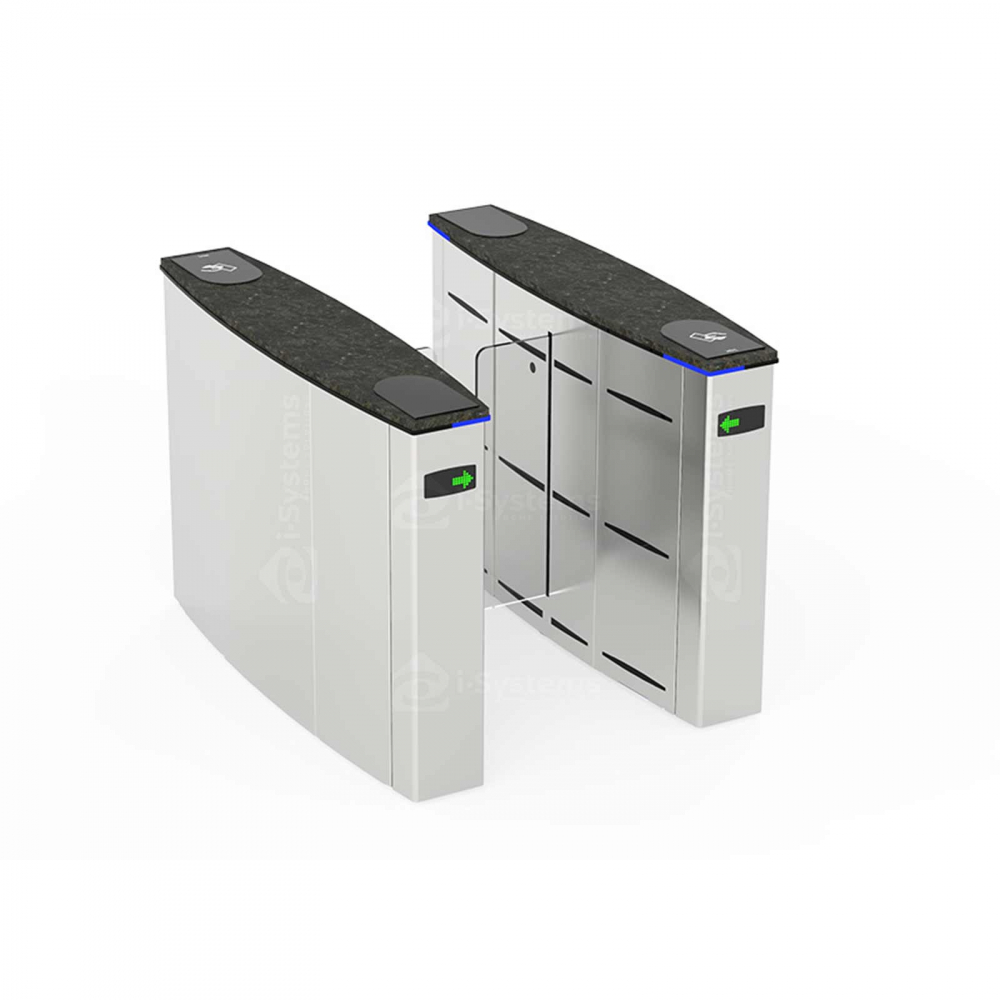 Turnichet poarta rapida glisanta speed-gate CAME Ozak SG 55, retractabila, unitate centrala, aripi din sticla securizata [6]