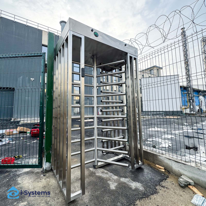 Turnichet vertical full-height TANSA LTF 113, 3 brate 120°, inox AISI 304/316, bidirectional, fail-safe, pasaj 560 mm, MCBF 5.000.000, ~20 persoane/min [3]