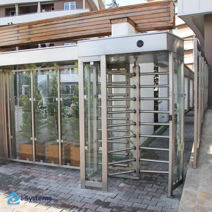 Turnichet vertical full-height TANSA LTF 113, 3 brate 120°, inox AISI 304/316, bidirectional, fail-safe, pasaj 560 mm, MCBF 5.000.000, ~20 persoane/min [5]