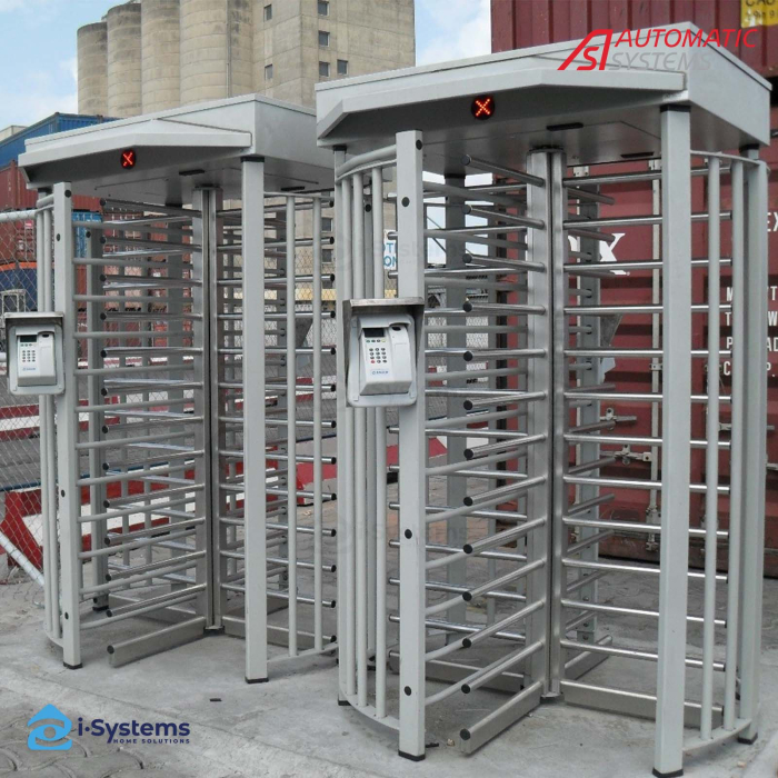 Turnichet vertical full-height TRS 371 Automatic Systems, 4 brate 90°, pasaj unic 550 mm, MCBF 3.000.000 cicluri, IP43 [2]