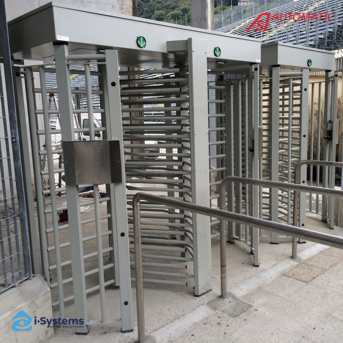 Turnichet vertical full-height TRS 372 Automatic Systems, 3 brate 120°, dublu pasaj 2×640 mm, MCBF 3.000.000 cicluri, IP43 [2]
