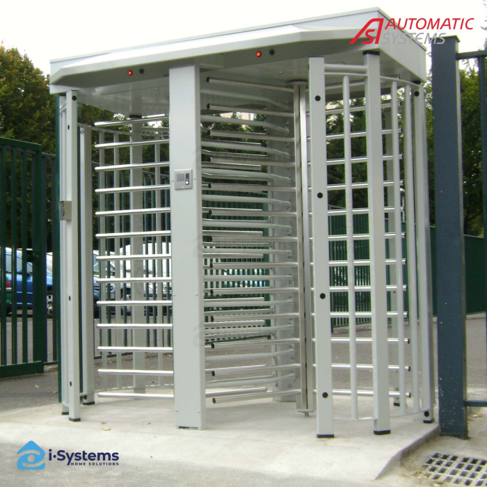 Turnichet vertical full-height TRS 372 Automatic Systems, 3 brate 120°, dublu pasaj 2×640 mm, MCBF 3.000.000 cicluri, IP43 [6]