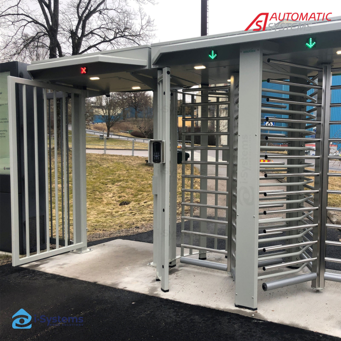 Turnichet vertical full-height TRS PMR Automatic Systems, poarta batanta bidirectionala pentru persoane cu mobilitate redusa, pasaj 1047 mm, MCBF 1.000.000 cicluri, IP43 [2]