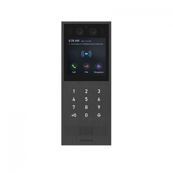 Videointerfon IP Akuvox X912S, SIP high-end, post de apel cu ecran tactil de 4”, recunoastere faciala, cod QR, BLE, cititor RFID, PIN, IP65/IK10 [4]