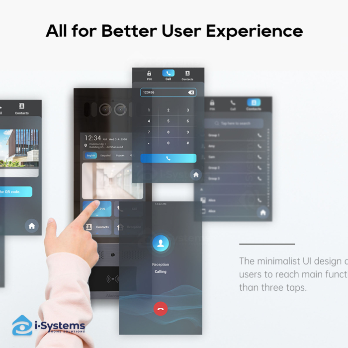Akuvox X915S Videointerfon IP 8” Android, SIP, EM/Mifare, HID Prox, HID iClass, control acces premium pentru cladiri rezidentiale si comerciale [10]