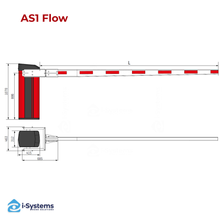 Bariera automata Automatic Systems AS1, ultra-rapida, deschidere 0.6s, cu brat pana la 7 m, MCBF 10 mil cicluri, Park Guard Toll Flow [2]