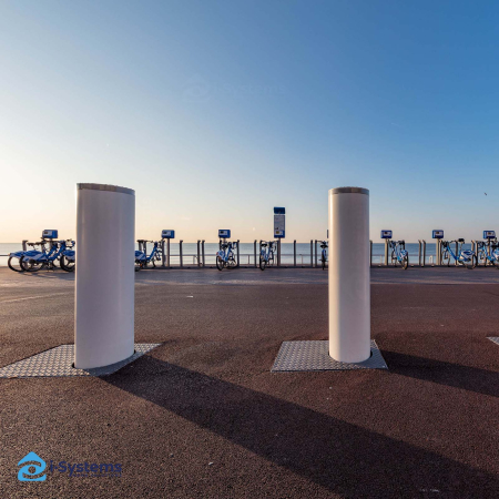 Bolard hidraulic antiterorism CAME URBACO ONE30 EVO, otel galvanizat vopsit RAL3020, H 1000 mm, Ø250 mm, 681.200 J, certificat IWA/PAS 68, IP67 [1]