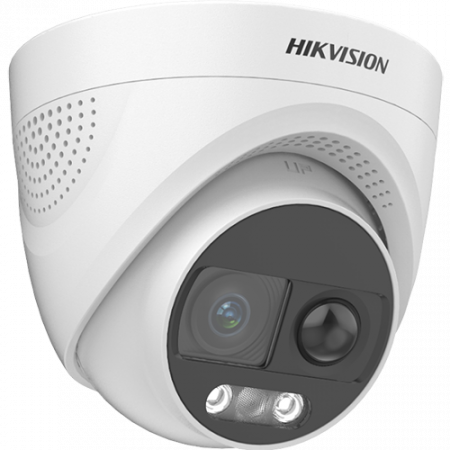 Camere Supraveghere - Camera supraveghere Analog ColorVu Hikvision DS-2CE72UF3T-PIRXO-2.8mm, 4K cu PIR 11 m, lentila 2.8mm, WL 20 m, Audio, Alarma, IP67