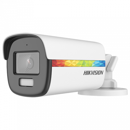 Camere Supraveghere Exterior - Camera supraveghere AnalogHD ColorVU Hikvision DS-2CE12DF8T-FSLN-2.8mm, 2MP, lentila 2.8mm, 40 m, Audio