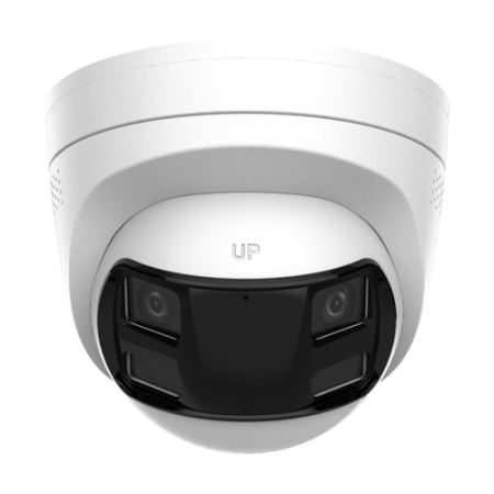 Camere IP 6MP (2K) - Camera IP Dual Lens 6MP Hikvision DS-2CD1367G2HP-LIUF-SL-2.8mm, ColorVu, 2x lentila 2.8mm, panoramic 180°, IR & WL 30m, Audio, Alarma audio + stroboscop