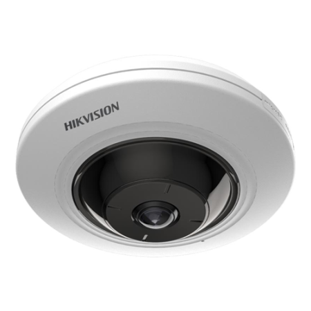 Camere IP 5MP - Camera IP Fisheye 5MP Hikvision DS-2CD2955G0-ISU-1.05mm, Smart Event, lentila 1.05mm, IR 8m, Microfon, Alarma, PoE