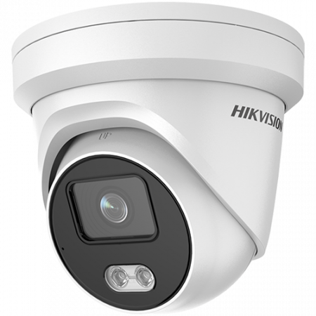 Camere IP Exterior - Camera supraveghere exterior IP ColorVu 4 MP, lentila 2.8mm, lumina alba 30m, Audio - Hikvision DS-2CD2347G2-LU-2.8mm