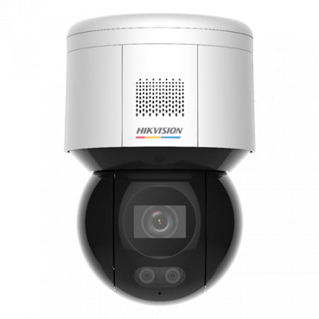 Camere Supraveghere IP - Camera supraveghere exterior IP ColorVu PT, 4 MP, lentila 4mm, WL 30m, Audio, Alarma, PoE, WiFi, IP66 - Hikvision DS-2DE3A400BW-DE-W(F1)(T5)