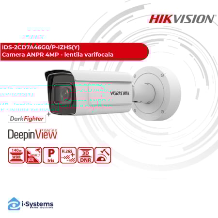 Camera supraveghere video LPR ANPR Hikvision iDS-2CD7A46G0/P-IZHSY(2.8-12mm), 4MP, DeepinView DarkFighter, varifocala 2.8-12 mm, IR 50 m, IP67/IK10, PoE [3]