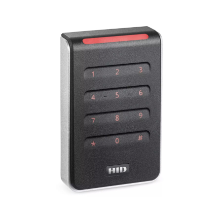 Sisteme Control Acces & Pontaj - Cititor de proximitate HID Signo Reader 40K cu tastatura, RFID/NFC + BLE, OSDP Secure Channel, iCLASS/Seos/DESFire/Prox, 12Vdc, IP65